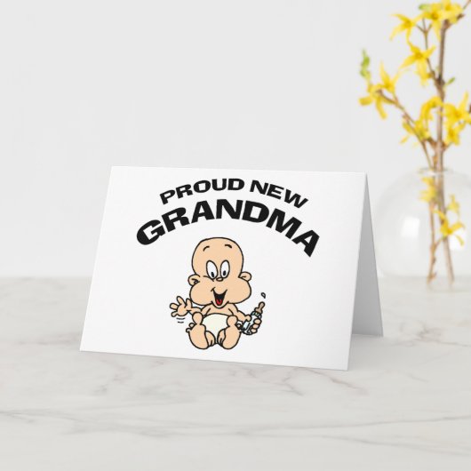 Proud New Grandma Kaart (Gele Bloem)