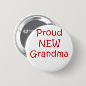 Proud New Grandma Ronde Button 5,7 Cm (Voorkant /achterkant)