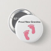 Proud New Grandma Ronde Button 5,7 Cm (Voorkant /achterkant)