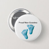 Proud New Grandma Ronde Button 5,7 Cm (Voorkant /achterkant)