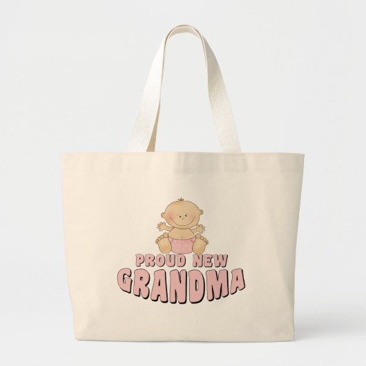 PROUD NEW Grandma T-Shirt Grote Tote Bag (Voorkant)