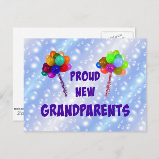Proud New Grandouders Briefkaart (Voorkant / Achterkant)