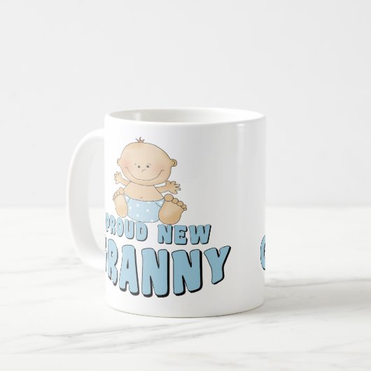 PROUD NEW Granny T-Shirt Koffiemok (Voorkant links)