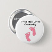 Proud New Great Grandaddy Ronde Button 5,7 Cm (Voorkant /achterkant)