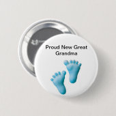 Proud New Great Grandma Ronde Button 5,7 Cm (Voorkant /achterkant)