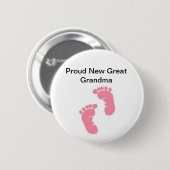 Proud New Great Grandma Ronde Button 5,7 Cm (Voorkant /achterkant)