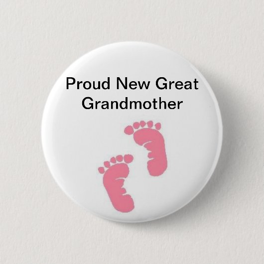 Proud New Great Grandmoeder Ronde Button 5,7 Cm (Voorkant)