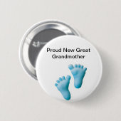 Proud New Great Grandmoeder Ronde Button 5,7 Cm (Voorkant /achterkant)
