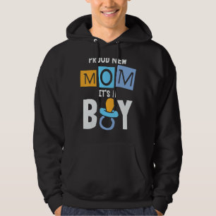 Proud New Ma Het is een jongen die gepromoveerd wo Hoodie