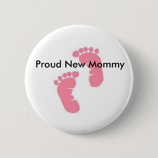Proud New mammie Ronde Button 5,7 Cm (Voorkant)