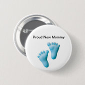 Proud New mammie Ronde Button 5,7 Cm (Voorkant /achterkant)
