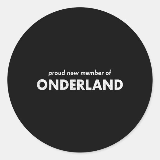 Proud New Member Of Onederland Weight Loss Achieve Ronde Sticker (Voorkant)