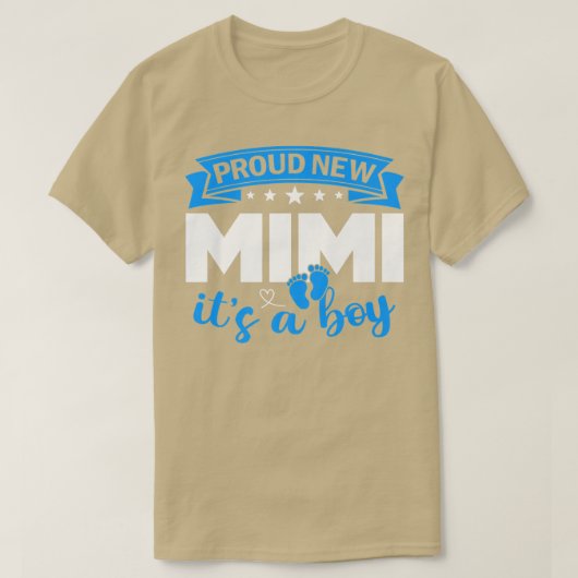Proud New Mimi Het is een jongen die Mannen vrouwe T-shirt (Design voorkant)