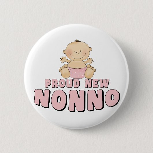 PROUD NEW Nonno Girl Ronde Button 5,7 Cm (Voorkant)