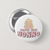 PROUD NEW Nonno Girl Ronde Button 5,7 Cm (Voorkant /achterkant)