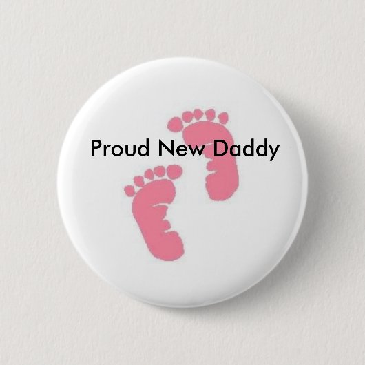 Proud New Papa Ronde Button 5,7 Cm (Voorkant)
