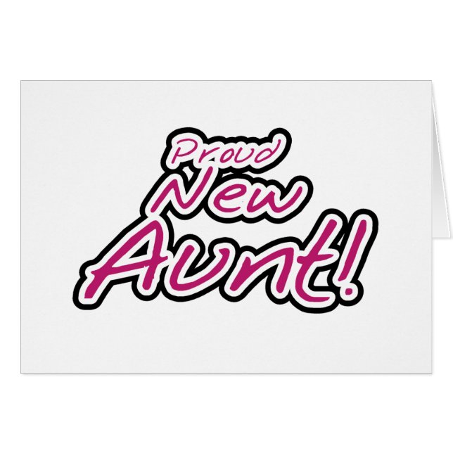 Proud New tante tshirts en cadeaus (Voorkant Horizontaal)