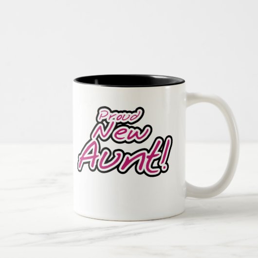 Proud New tante Tweekleurige Koffiemok (Rechts)