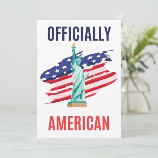 Proud New U.S. Citizen Card – Patriotic Gift Bedankkaart (Staand voorkant)