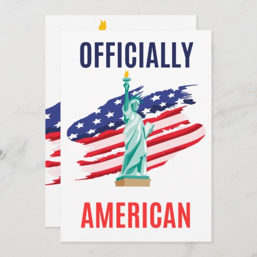 Proud New U.S. Citizen Card – Patriotic Gift Bedankkaart (Voorkant / Achterkant)