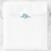 Proud New Yiayia Baby Footprint Ronde Sticker (Tas)