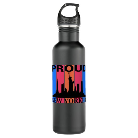 Proud New Yorker - New York Lover Waterfles (Voorkant)