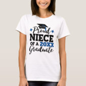 Proud Niece of a 2022 afstuderen zwarte blauwe tas T-shirt (Voorkant)