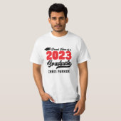 Proud Niece of a 2023 Afstuderen Red Bold Script T-shirt (Voorkant volledig)