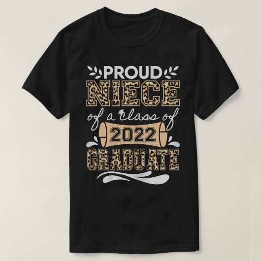 Proud Niece van de klasse A van 2022 afstuderen Af T-shirt (Design voorkant)