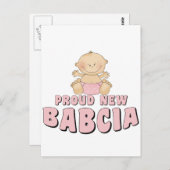 PROUD NIEUW BABCIA BRIEFKAART (Voorkant / Achterkant)