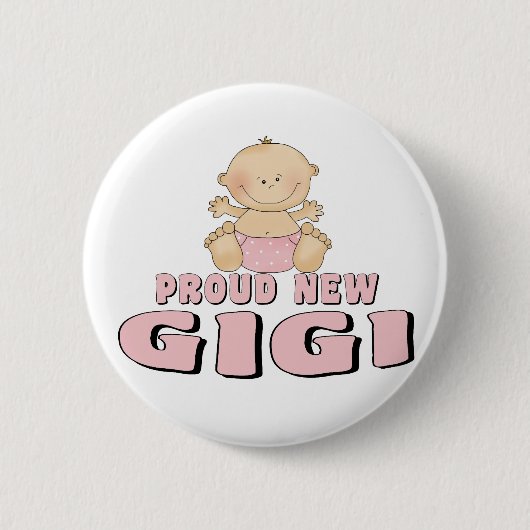 PROUD NIEUW Gigi T-Shirt Ronde Button 5,7 Cm (Voorkant)