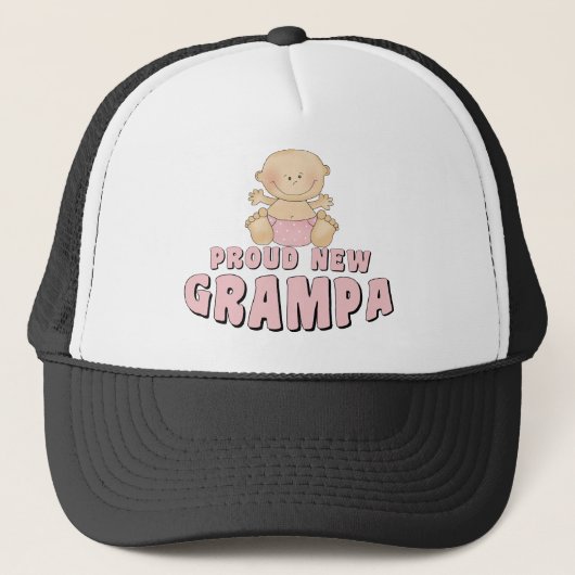PROUD NIEUW GRAMPA-meisje Trucker Pet (Voorkant)