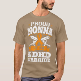 Proud non-na van een ADHD Warrior Awareness Ribbon T-shirt