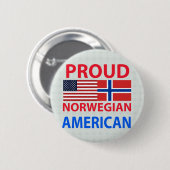Proud Noors Amerikaans Ronde Button 5,7 Cm (Voorkant /achterkant)