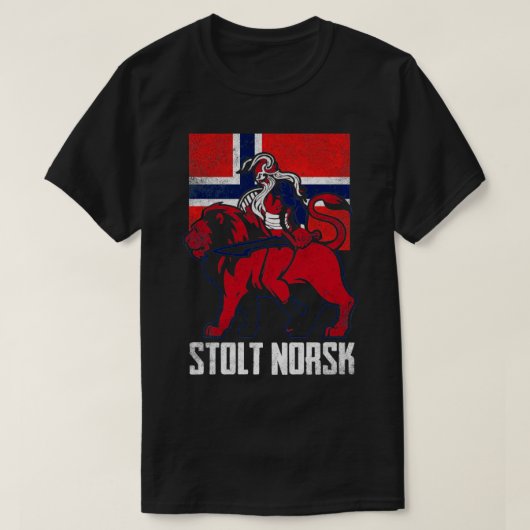 Proud Norway Stolt Norsk T-shirt (Design voorkant)
