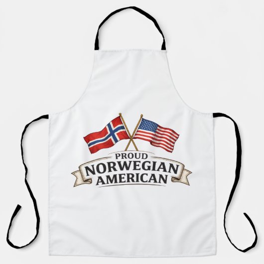 Proud Norwegian American Apron Schort (Voorkant)