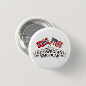 Proud Norwegian American Button (Voorkant /achterkant)