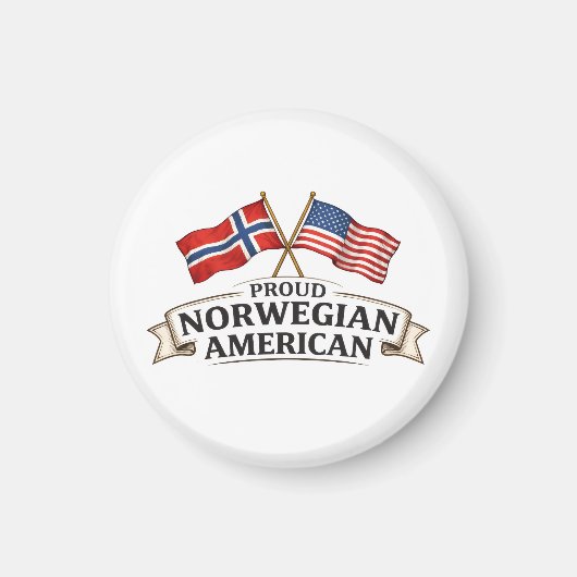 Proud Norwegian American Magnet (Voorkant)