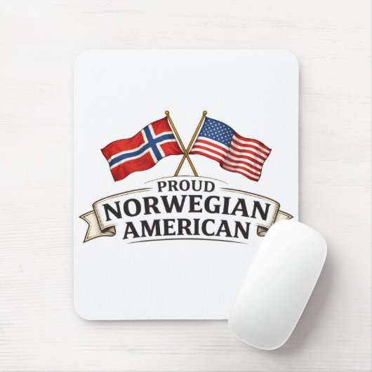 Proud Norwegian American Mouse Pad Muismat (Met muis)