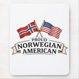 Proud Norwegian American Mouse Pad Muismat