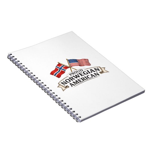 Proud Norwegian American Notebook Notitieboek (Rechterzijde)