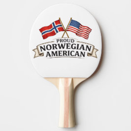 Proud Norwegian American Ping Pong Paddle Tafeltennisbatje