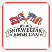 Proud Norwegian American Stickers (Voorkant)