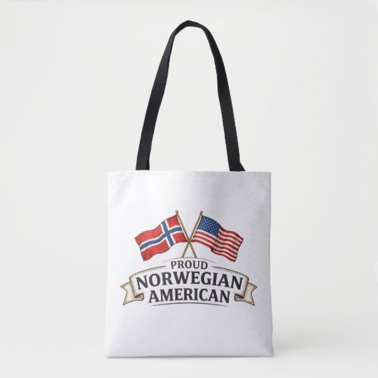 Proud Norwegian American Tote Bag (Voorkant)