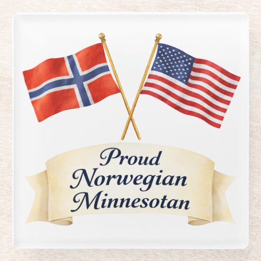 Proud Norwegian Minnesotaanse Erfgoed Onderzetter (Voorkant)