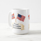 Proud Norwegian Minnesotan Heritage Coffee Mug Koffiemok (Voorkant links)
