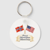 Proud Norwegian Minnesotan Heritage Keychain (Voorkant)