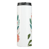 Proud Nurse Mama - Floral Baby Footprint Design Thermosbeker (Achterkant)