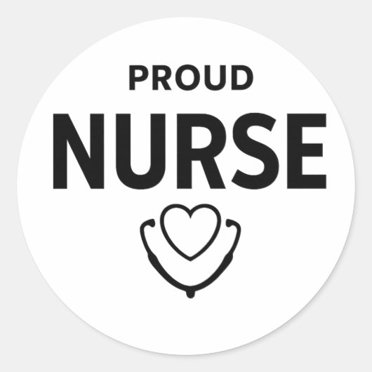 Proud Nurse Sticker – Minimal Medical Design (Voorkant)