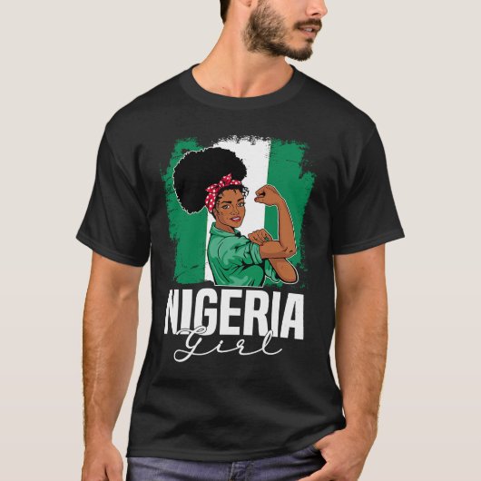 Proud Of My Nigerian Roots Nigeria BHM BLM Pride A T-shirt (Voorkant)